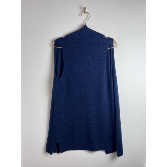 Brora Sweater Womens Cashmere Cardigan Vest Cozy Blue 4-6 - Picture 11 of 13